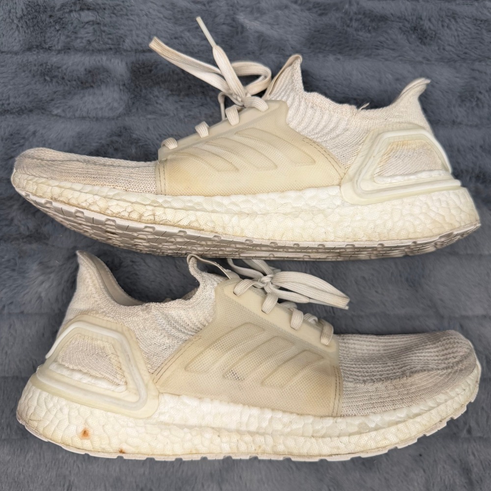Adidas UltraBoost 19 Cream White Mens Running Shoes G54008 Size 8.5